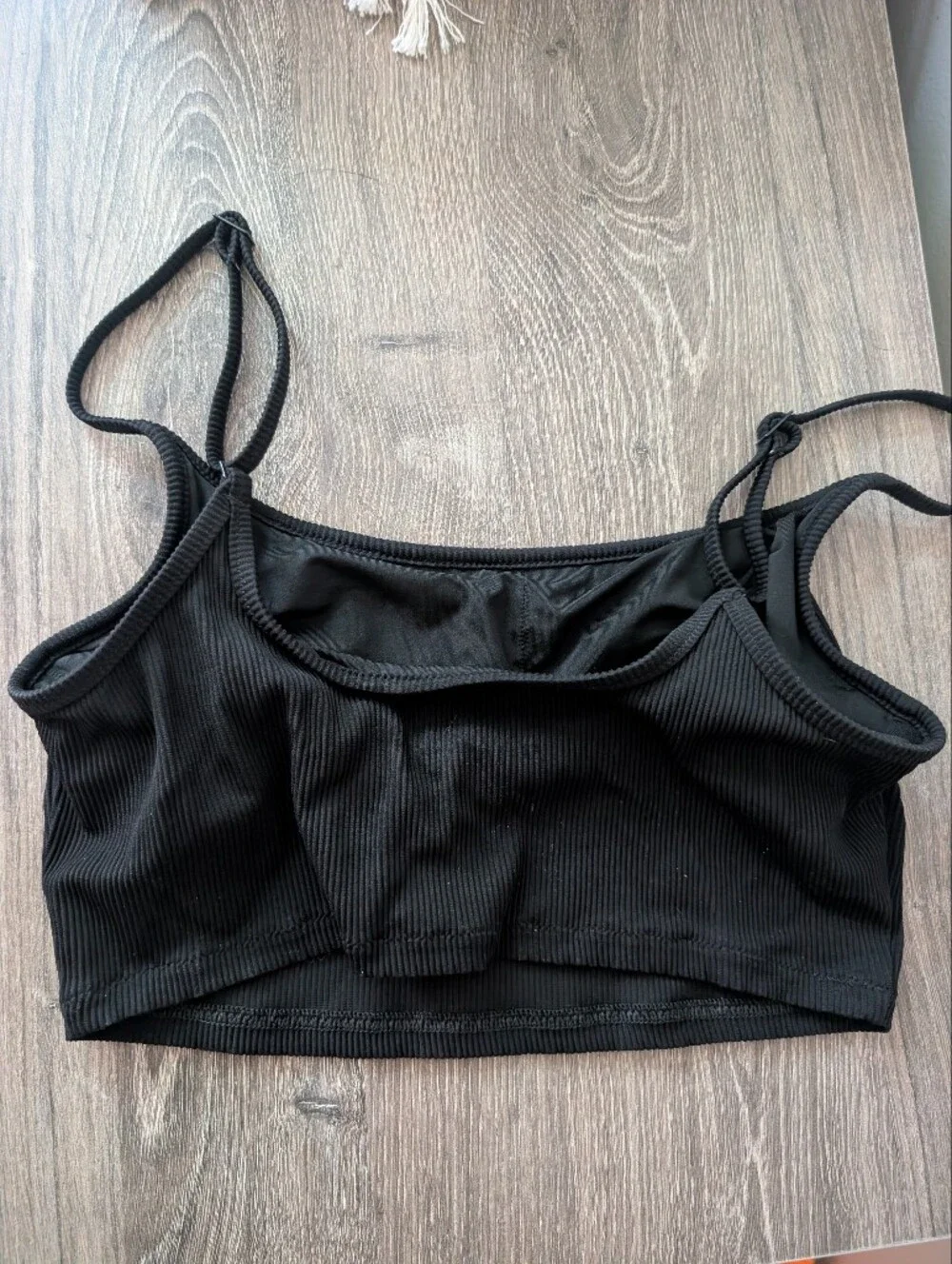 Aerie Ribbed Black Bralette Women's Size M - Picture 2 of 4